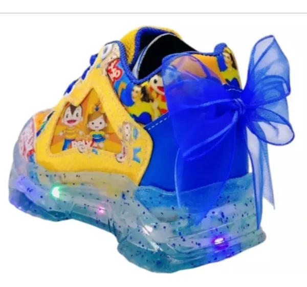 Tenis Bely Beto Moño Moda Glitter con Luz