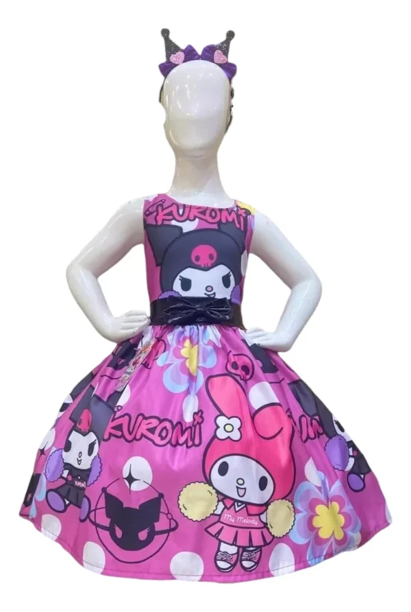 Vestido Kuromi Rosa