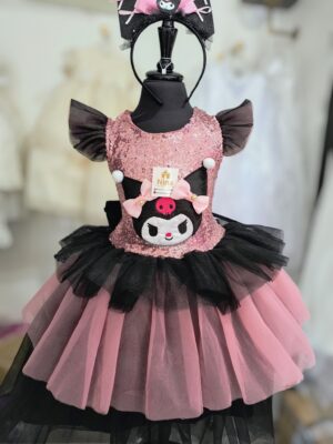 NinaVestuariosInfanitles_vestido_de_gala_kuromi_rosa
