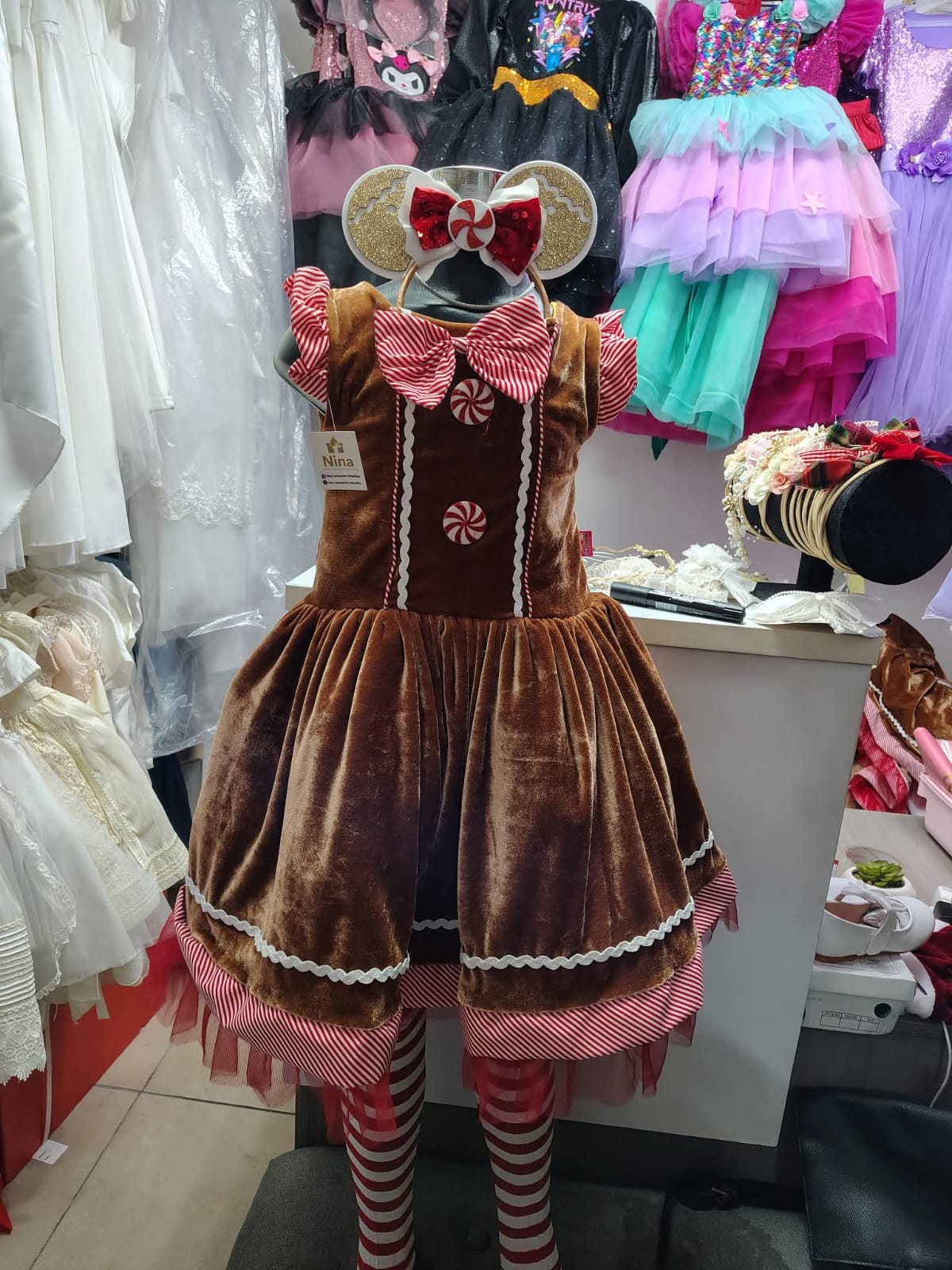 Conjunto Navideño para Niña Galleta de Jengibre - Image 2