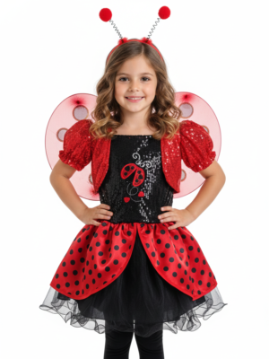 Vestido Infantil Catarinita Rojo Brillante