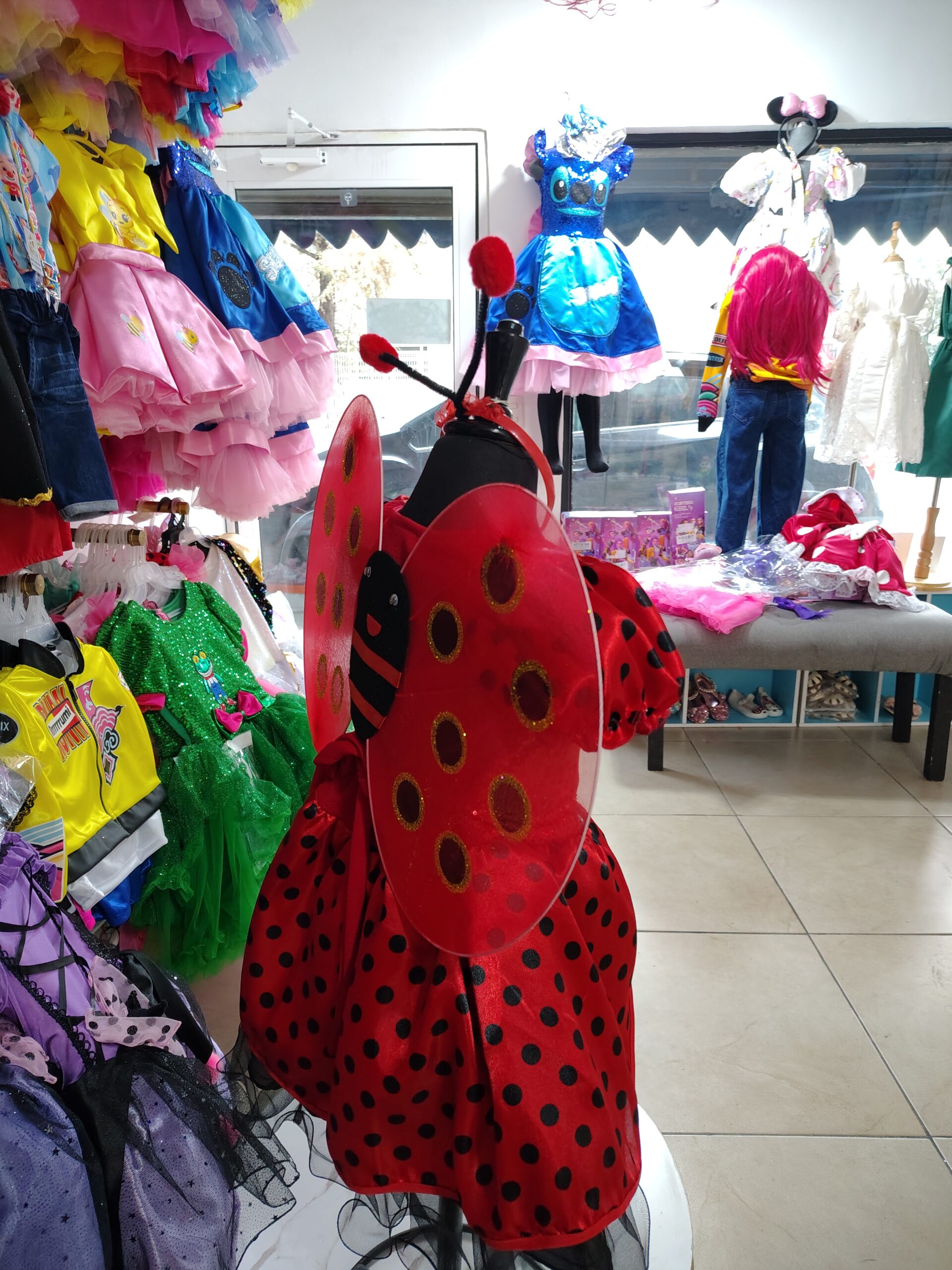 Vestido Infantil Catarinita Rojo Brillante - Image 3