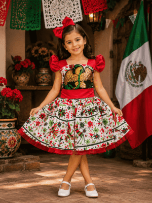 Vestido Infantil Artesanal "Mexicano"