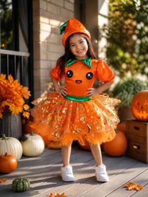 Disfraz para Niña de Calabaza Encantada - Vestido Infantil para Halloween