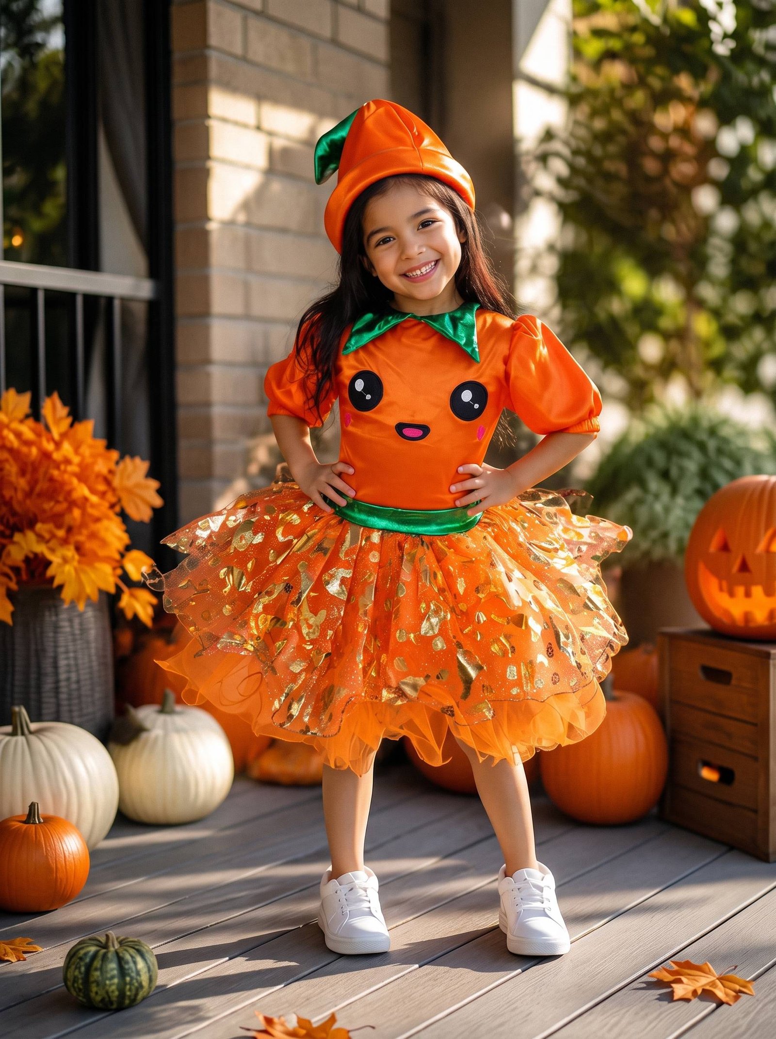 Disfraz para Niña de Calabaza Encantada - Vestido Infantil para Halloween