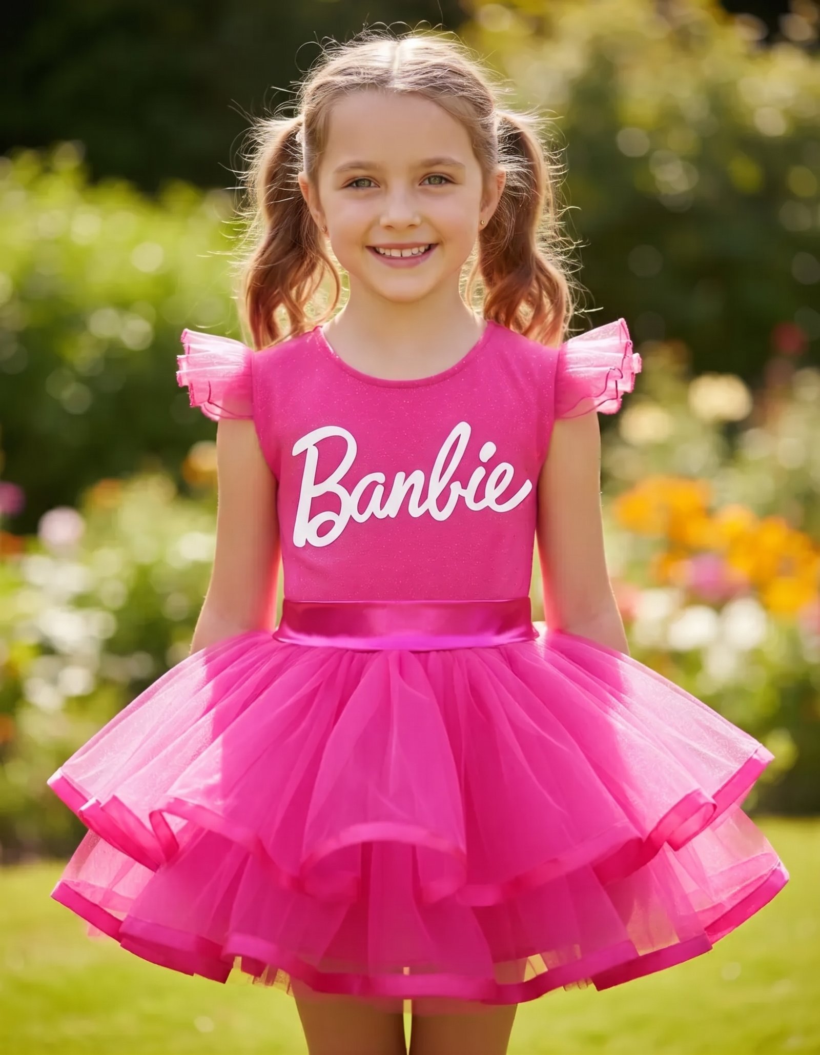 Vestido Tutú Rosa Fucsia Banbie