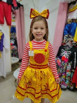 Vestido Infantil de Payasito Ronalld - Disfraz para Niña Colores Vibrantes